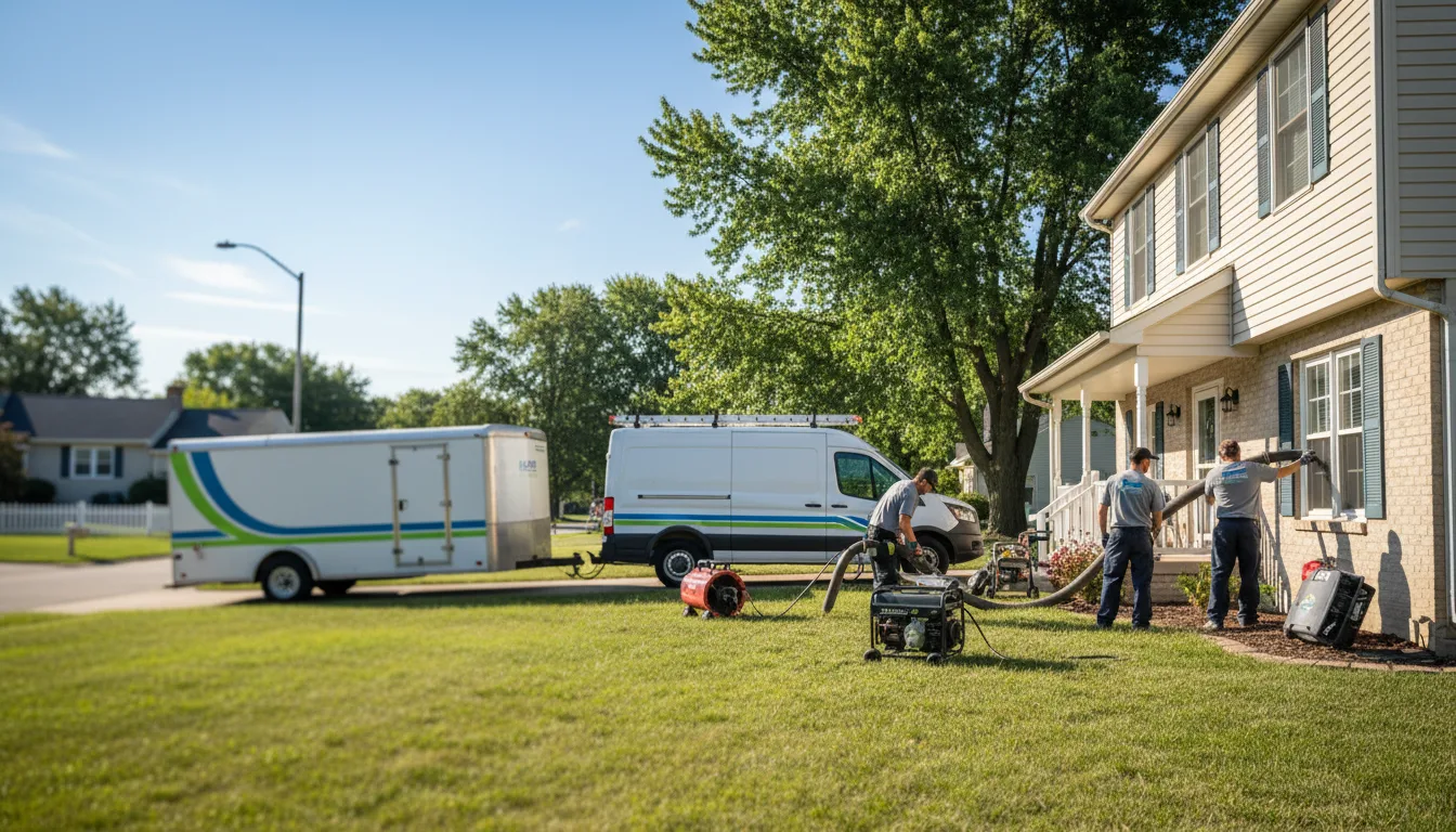 Flooded Basement Restoration And Cleanup With Repair in Greenfield, IL near me
